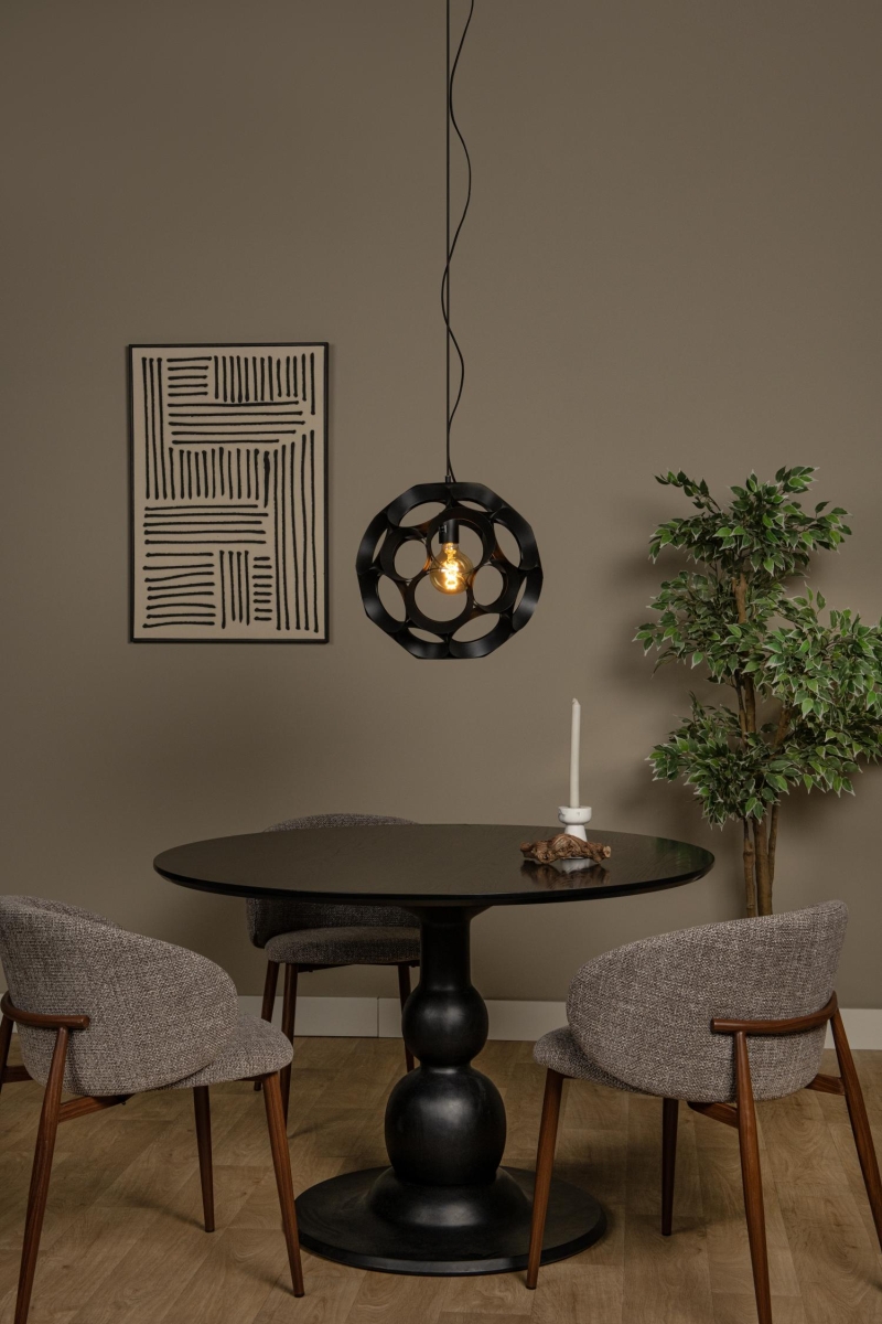 Lucide HANNELORE - Závesné svietidlo - Ø 40 cm - 1xE27 - Čierna